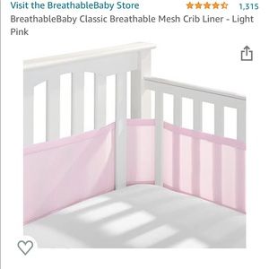 Pink Crib Liner